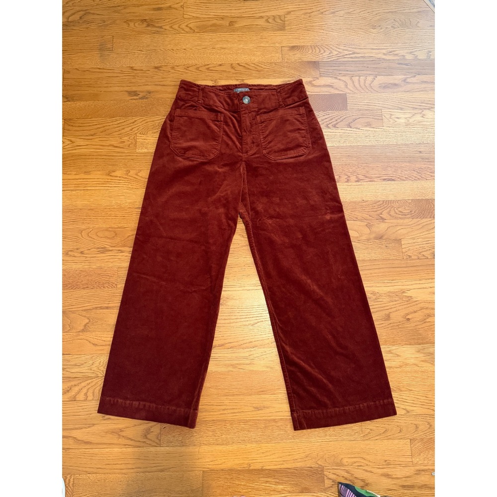 Matty M Rust Brown Wide Leg Corduroy Pants High Rise Size L M89694-872USOM